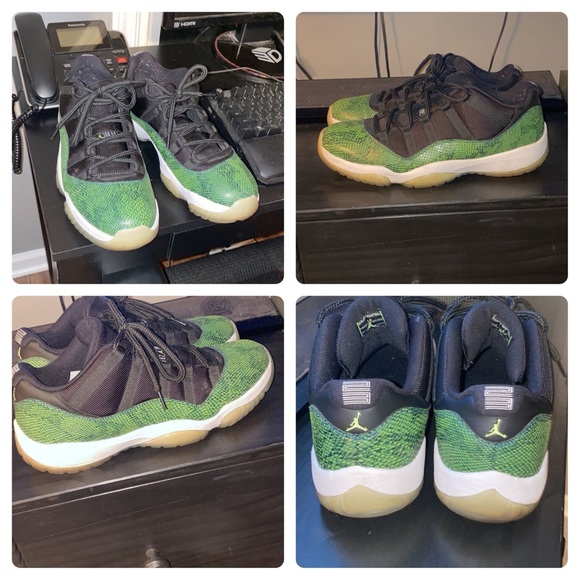 jordan 11 retro low green snakeskin
